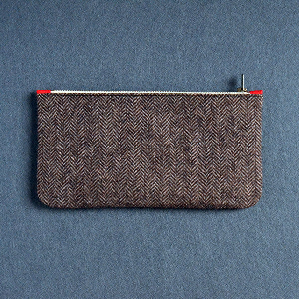 Herringbone Pouch (Brown)