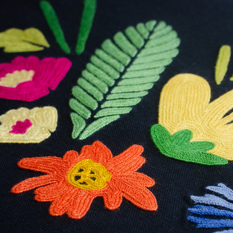 Bouquet Series - Laptop Sleeve (Black 2) - Made in Kashmir