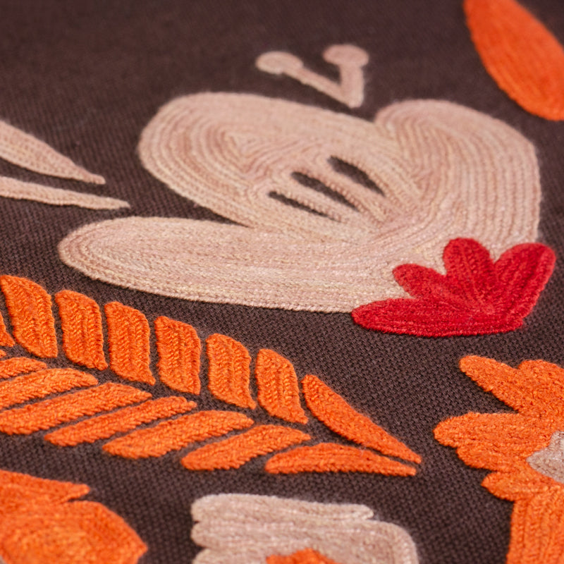 Bouquet Series - Laptop Sleeve (Dark Brown 2) - Made in Kashmir